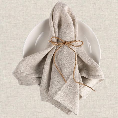 Lot de 6 Serviettes de Table en Tissu, 40 x 40 cm Serviettes de Table en Lin, réutilisables, décoration de Table de Mariage, Anniversaire, fête, dîner, café, Restaurant (1/5)