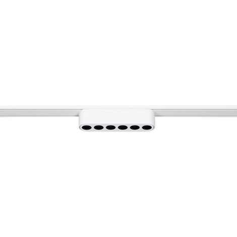 Faretto Lineare LED Binario Magnetico 25mm SuperSlim 6W 48V Bianco Optic 120mm 2700K Bianco Caldo