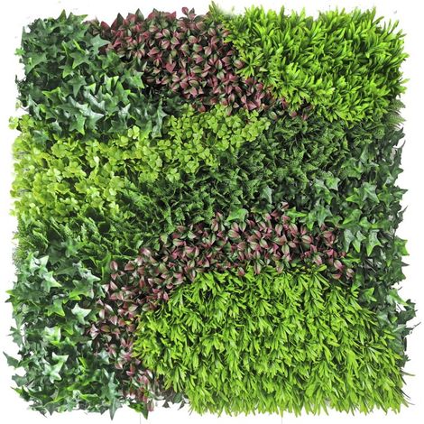 NORTENE Panneau décoratif feuillage synthétique et motif zigzag COSTA - 1x1m - Vert (1/5)