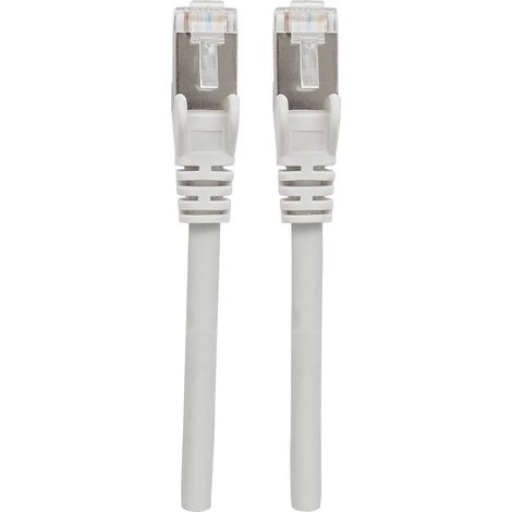 Intellinet 317139 RJ45 Câble réseau, câble patch CAT 6a S/FTP 1.50 m gris feuille de blindage, blind (1/3)