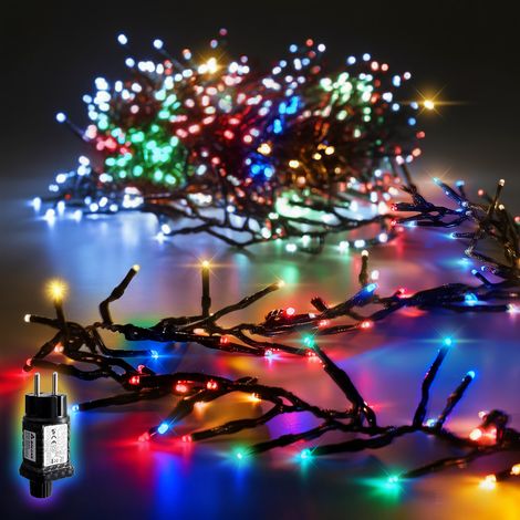 Guirlande lumineuse LED, guirlande LED multicolore, 10 m, 1000 LED, 8 modes d'éclairage et fonction mémoire, guirlande lumineuse pour sapin de Noël (1/2)