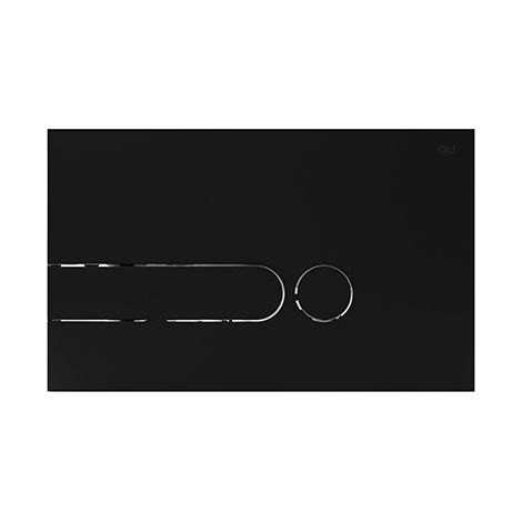 Oli  Bouton de chasse d'eau - Koło Slim 2 - Noir - Design moderne - Résistant aux rayures