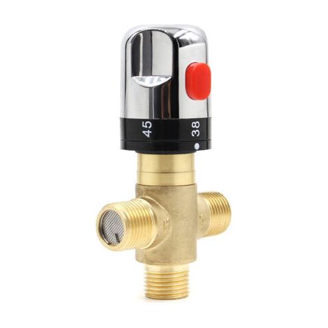 Messing-Thermostatmischer, Thermostat-Badezimmerarmatur, Thermostatmischer mit Temperaturregelung (1/5)