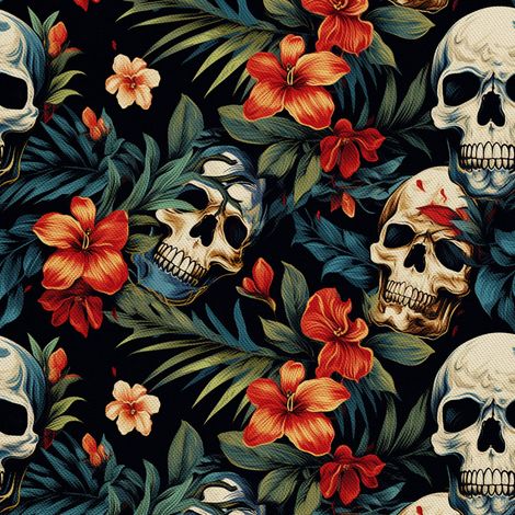 Tela Oxford decorativa para exteriores - Motivo de calavera I DX4909 (1/5)