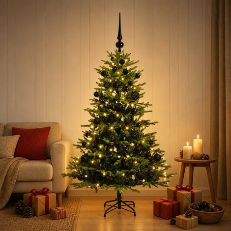 vidaXL Árbol de Navidad artificial con bolas 120 cm 150 LED (1/5)