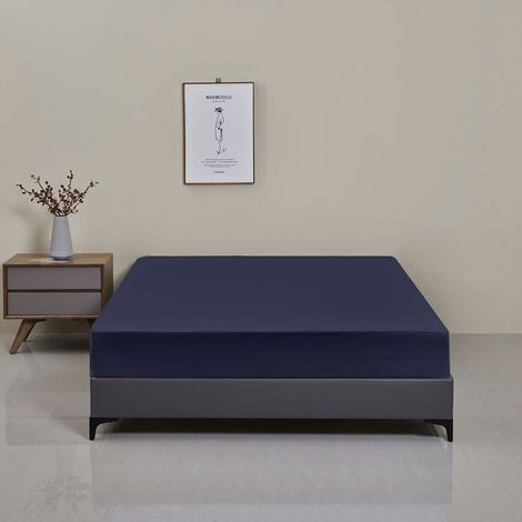 Drap de lit imperméable et anti-poussière en tissu brossé, housse de matelas, protège-matelas, taille européenne et américaine, drap de lit imperméable brossé de couleur unie (1/3)