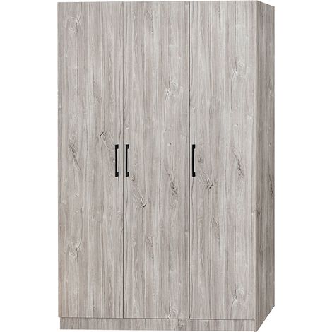 Armoire enfant contemporaine 120 cm chêne gris Elmet