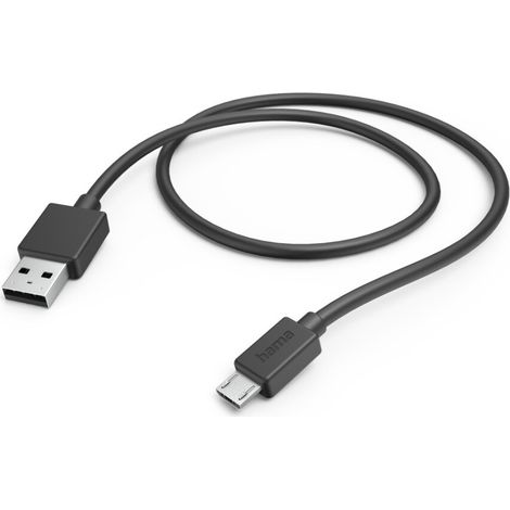 Hama USB-Ladekabel USB 2.0 USB-A Stecker, USB-Micro-B Stecker 1.00 m Schwarz 00201584
