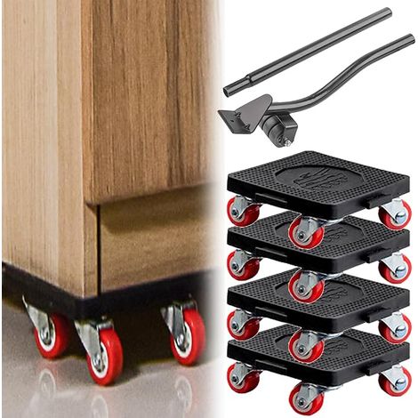 Kit De Deplace Meuble, 6pcs Déménageur Meubles Avec Roue Rotative À 360 Degrés Et Leve Meuble, Furniture Lifter Set Pour Déménagement Meubles Lourds, Réfrigérateur, Canapé, Etc (1/5)