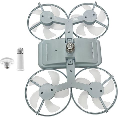 Ventilateur suspendu gris – Rallonge incluse – Luminaire + ventilateur – Puissant – Silencieux