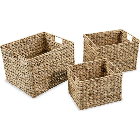 Maison Exclusive - Set di Cesti Portaoggetti 3 pz in Giacinto d'Acqua
