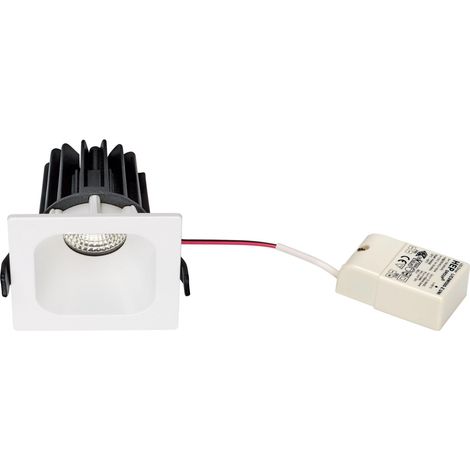 IVARO Downlight carré fixe blanc IP20/54 LED intég. 30° 10,5W 4000K 850lm. ARIC 50444 (1/2)