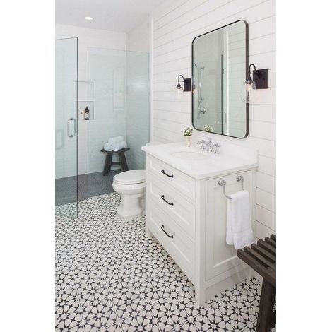 Carrelage Imitation Carreaux de Ciment CUBAN 22,3x22,3 cm White Star (1/3)