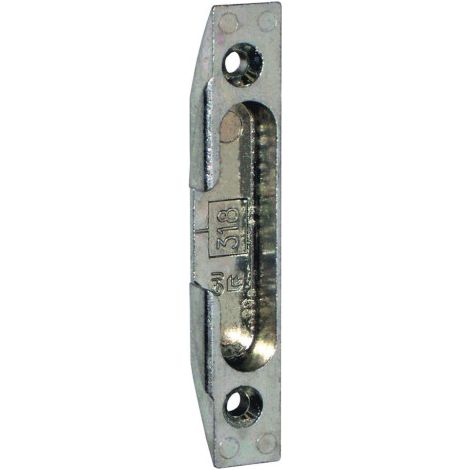 Ferco – Gâche de galet 0-03180 – Longueur 90mm – Largeur 16mm – Épaisseur 11mm – Pour serrure à têtière 18mm ou 16mm décalée