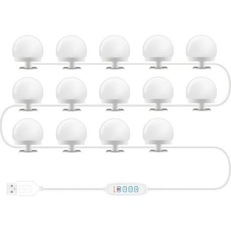 Make-up-Frontabdeckung mit LED-Beleuchtung, Heizung und USB-Anschluss – Praktischer Schutz und optimale Ausleuchtung für präzises Schminken  - Crezuo