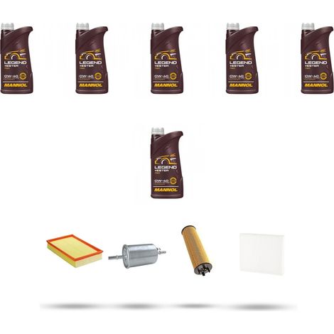 Kit tagliando 4 FILTRI e 6L OLIO compatibile con Volvo V70 II 2.4 20V 125Kw dal 2000 al 2007 (1/5)