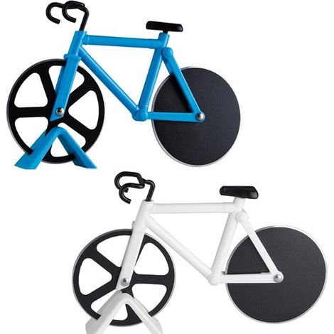 Juego de cortadores de pizza con forma de bicicleta (2 piezas) - Acero inoxidable y revestimiento antiadherente (1/5)
