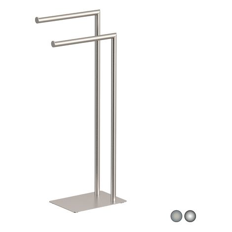 Piantana porta asciugamani poseidon Spazzolato cm 18 x h.77,2x33,5METAF