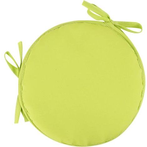 cuscino rotondo giallo chiaro per sedia da giardino, 30 cm di diametro - Per esterni, sgabello, patio, sala da pranzo - Cuscino grande (1/5)