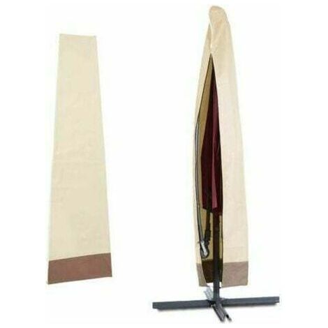 Housse de Parasol Déporté Imperméable, Housse de Protection pour Parasol, Couverture Parasol en 600D Oxford, Bache Parasol Jardin Exterieur Anti-UV/Vent avec Sac de Rangement(200x60x55cm) (1/5)