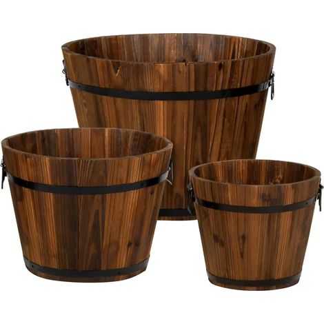 Jardinières en tonneau de style B Décoration (1/5)