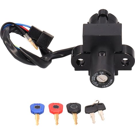 Contacteur d'allumage moto avec clés compatible Honda CBR250 CBR250RR MC17 MC19 MC22 (1/5)