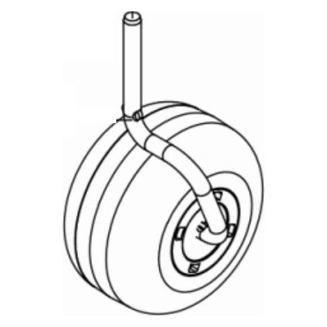 Worx – Roue avant complète robot tondeuse – Compatible WR153E et WR155E – Largeur 20cm – Pour terrains accidentés