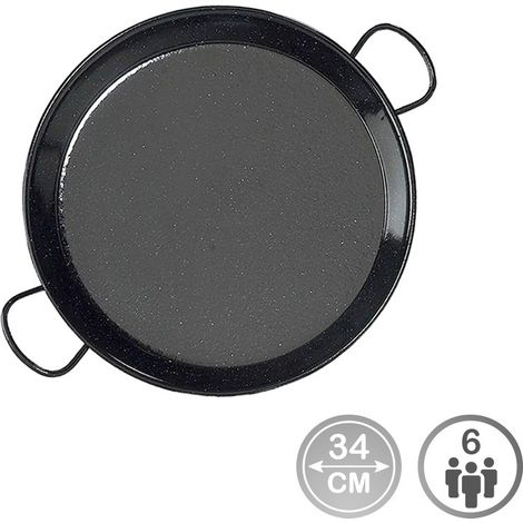Paellera tradicional de acero esmaltado ø34 cm (6 personas) (1/2)