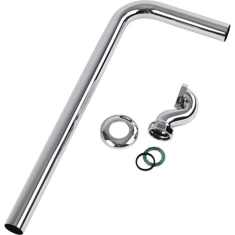 Hudson Reed – Siphon de baignoire îlot en laiton massif chromé – Longueur 50cm – Diamètre de sortie 40mm – Garantie 10 ans
