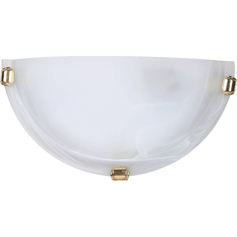 Applique de salle de bain, semi-plafonnier, E27, verre albâtre blanc, Alabastro 3001, Rabalux (1/3)