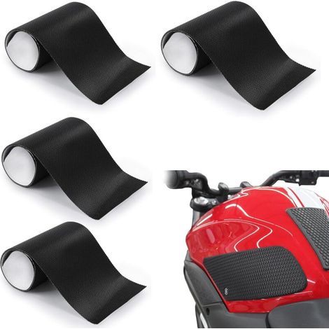 4Pcs protége réservoir moto contre les rayure stickers motoreservoir carbone Antidérapant et taillable à volonté Protection Moto Contre Les Chocs et Les Éraflures (1/4)