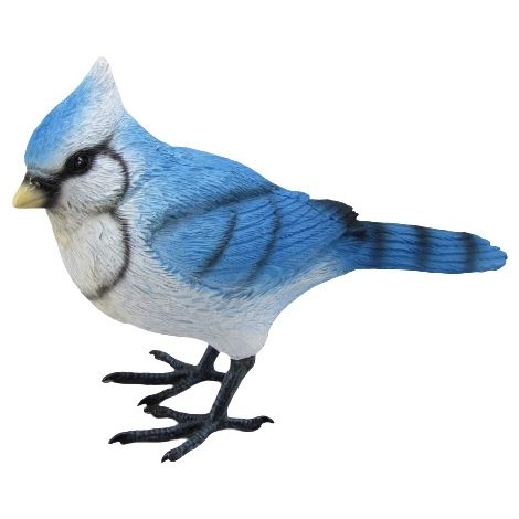 Dekofigur Vogel 10,5 x 13 cm blau weiß Skulptur