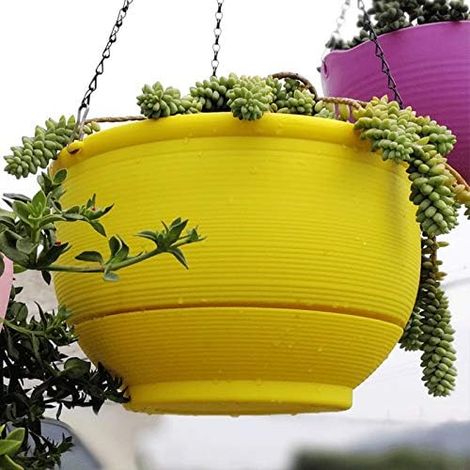 Jardinière Suspendue - Arrosage Automatique - Polypropylène - Pour Balcon Jardin Bureau - 1 Pièce (1/5)