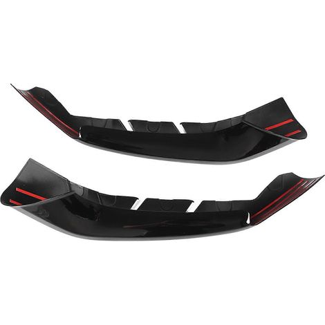 Pare-chocs avant déflecteur brillant noir kit 2 pièces lèvre spoiler splitter latéral pour BMW Série 5 G30 G31 M Sport 2017-2020 (1/5)
