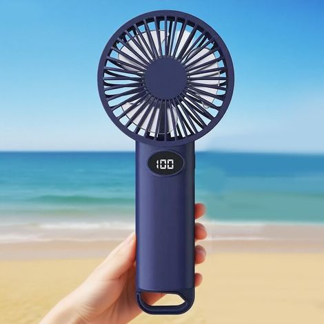 Klappbarer Mini Taschenventilator 1200mAh, USB wiederaufladbar, 6 Geschwindigkeiten, kompakt tragbar für Alltag und Outdoor (1/5)