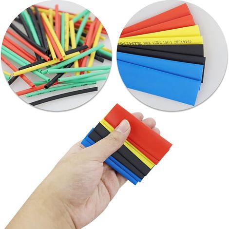 Gaine thermorétractable - Kit de câble thermorétractable pour câble électrique 2: 1 Manchon de câble thermorétractable d'isolation électrique 5 couleurs en 8 tailles (1/2)
