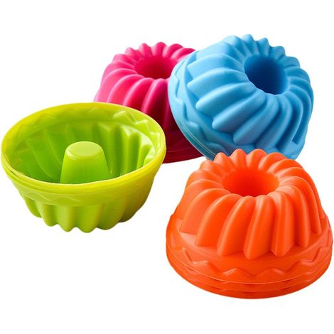 Set di 12 stampi da forno in silicone, stampo per zucca, stampi antiaderenti, stampi per ciambelle, stampi per muffin, lavabili e riutilizzabili, vassoi portaoggetti, adatti al forno, al microonde e a
