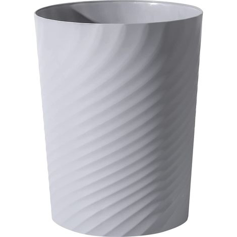 1 Poubelle,6,8 litres,Plastique,Ronde,Grise,Salle de bain Cuisine Bureau (1/5)