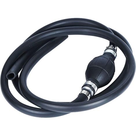 KATSU Pompe à Siphon à Essence à Transfert Manuel avec Tuyau en Caoutchouc de 8mm x 1,9m Tuyau Gaz Carburant Pompe pour Moteur de Bateau Marin Hors-bord