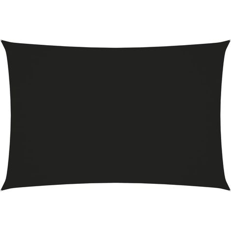 Vela de sombra parasol rectangular tela Oxford 3 x 5 m negro 020009682