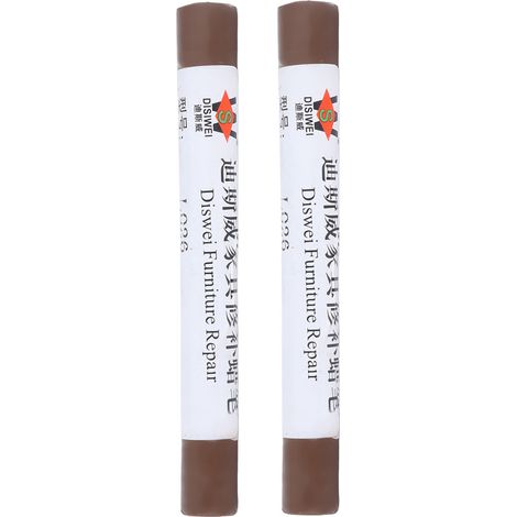 Lot de 2 crayons de peinture pour meubles et sols, pour retoucher les rayures et réparer les composites de bois (vert olive pâle). (1/5)
