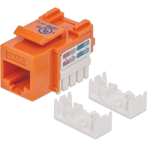 INTELLINET Frutto Keystone RJ45 Cat.6 UTP non schermato Arancione (1/5)