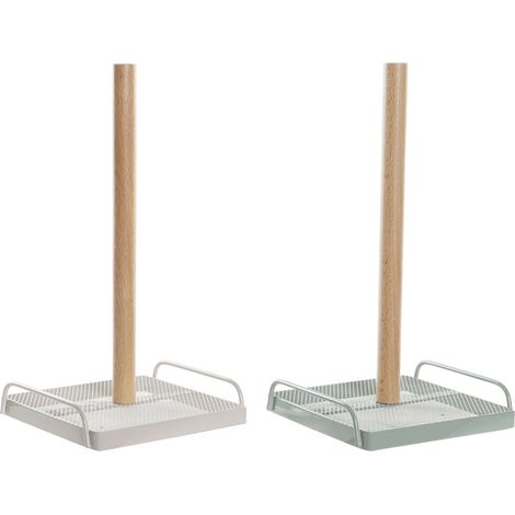 Dérouleur de papier de cuisine DKD Home Decor Beige Métal Menthe Pin (16 x 15 x 29,5 cm) (2 Unités)