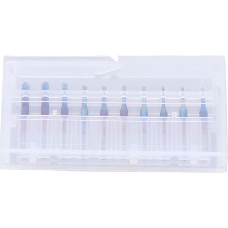 10 Fraises à Queue de 1/8" pour PCB - Fraises CNC, Fraises Rotatives Revêtues Bleu, Diamètre 0.8-3.175mm - Lot de 10