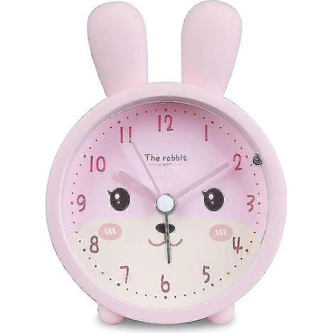 Un réveil silencieux pour filles, en forme de lapin, avec une lumière, parfait pour les étudiantes. (1/5)