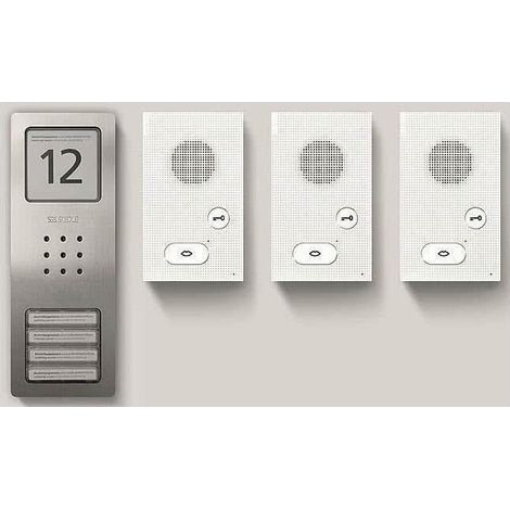 Kit audio moderno in acciaio inox spazzolato Siedle