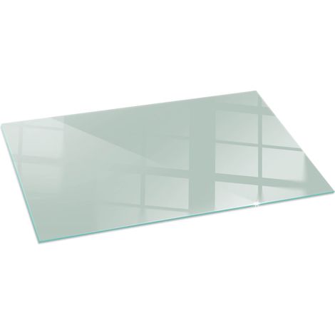 Funkenschutzplatte Kaminplatte Kaminglas Funkenschutz Ofenplatte Glasplatte Bodenplatte mit Bodenschutz Farbe Hellgrün 100x50 cm