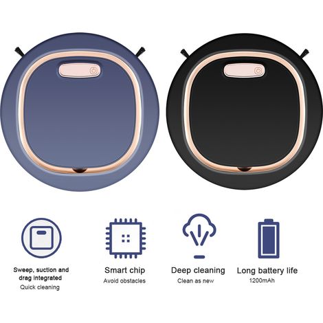 Intelligenter 3-in-1-Saugroboter mit 1200-mAh-Akku – Saugroboter für Böden, Tierhaare und Staub (1/5)