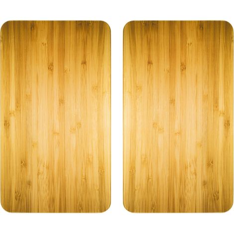 Wenko – Couvre-plaques universel en verre trempé – Lot de 2 – Dimensions 30 x 52 cm – Résistant aux éraflures et aux chocs – Antidérapants