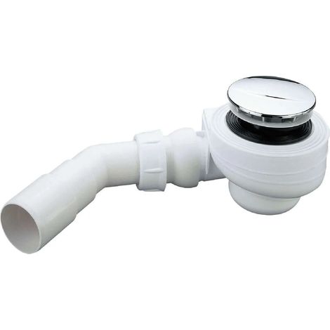 Nicoll – Bonde de douche grand débit 54L/min – Sortie articulée – Coude 135° orientable – Raccordement Ø 40/50mm pour grès, acier, acrylique